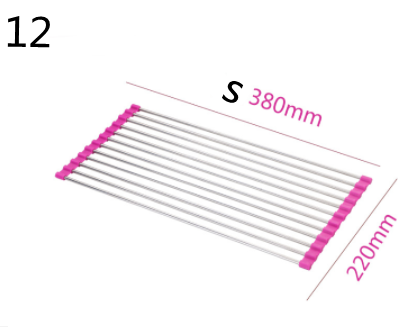 Rejilla para fregadero de cocina plegable de acero inoxidable